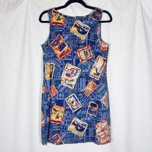 Vintage Totally Inc. Hawaiian Print Mini Dress
